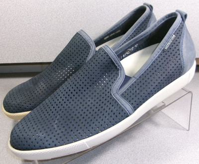 ULRICH MMMS70 MEN SHOE SIZE 9 M (EURO 8.5) NAVY NUBUCK SLIP-ON BY MEPHISTO