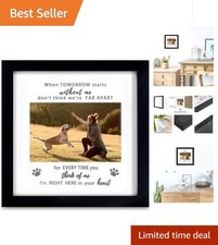 Elegant 9x9 Pet Memorial Picture Frame with Inspirational Message for Grieving