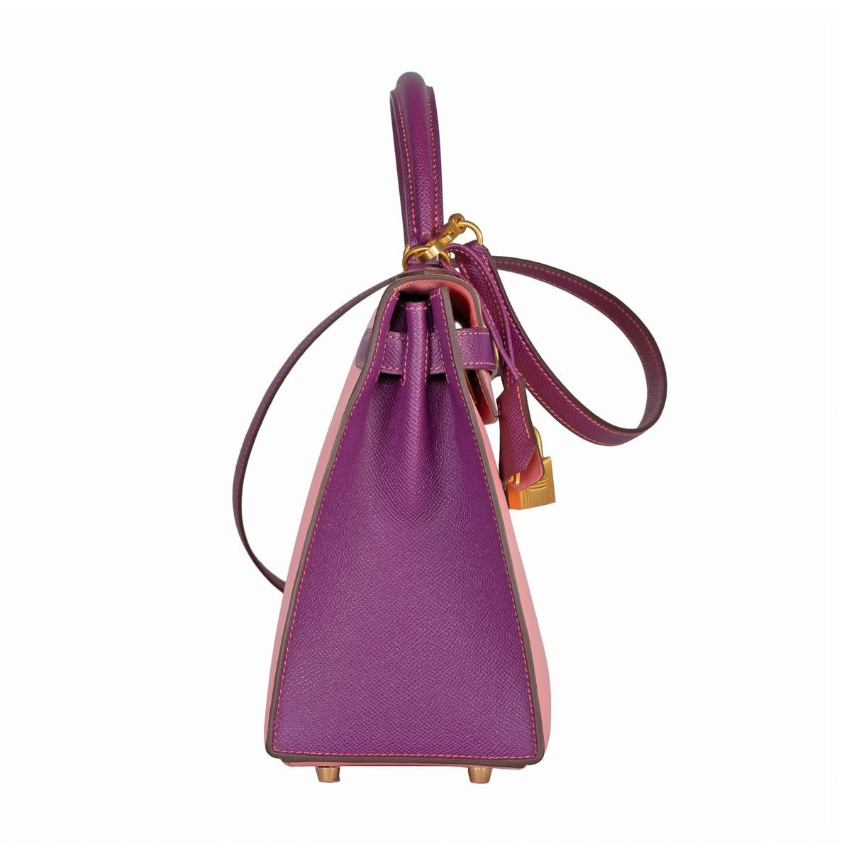 Hermes Bicolor Epsom Kelly 28 Rose Confetti/Anemone Epsom View 4