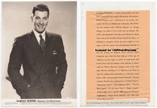 WILLIAM HOPPER PORTRAIT PHOTO w/Press DeWOLF HOPPER Vintage 1941 Pre PERRY MASON