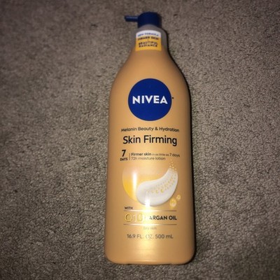 NIVEA Skin Firming Body Lotion for Melanin Rich Skin 48 Hour Moisture 16.9 Fl Oz