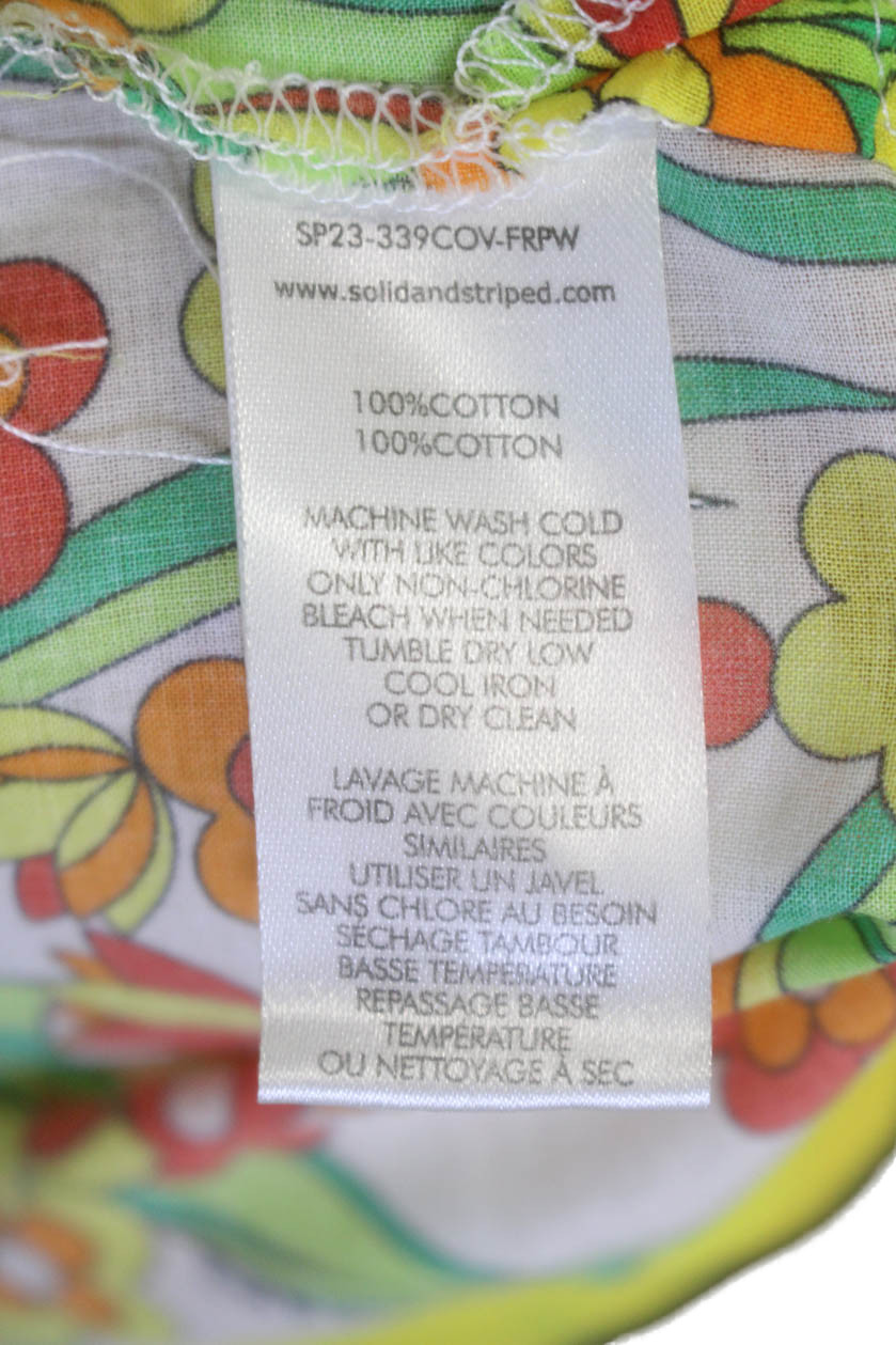 Solid & Striped Womens Button Up Collared Floral … - image 6