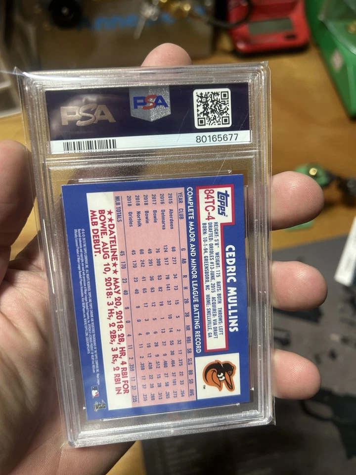 2019 Topps Chrome Cedric Mullins 1984 TOPPS Insert RC #4, Orioles, PSA 10 - Image 2 of 2