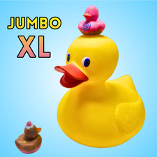 SCHYLLING JUMBO Giant Rubber Duck NON TOXIC 11in Vintage 2003 Huge Mega Bath Toy