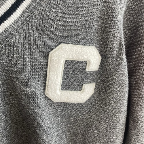 Todd Snyder Champion Gray Stripe Waffle Knit Reverse Weave Sweatshirt Sz Large - Picture 3 of 7
