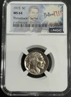 1915 5C NGC MS64 Buffalo Nickel - Sharp Strike