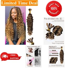 Honey Blonde Human Braiding Hair 50g 18 Inch P4/27 for Stylish Boho Braids
