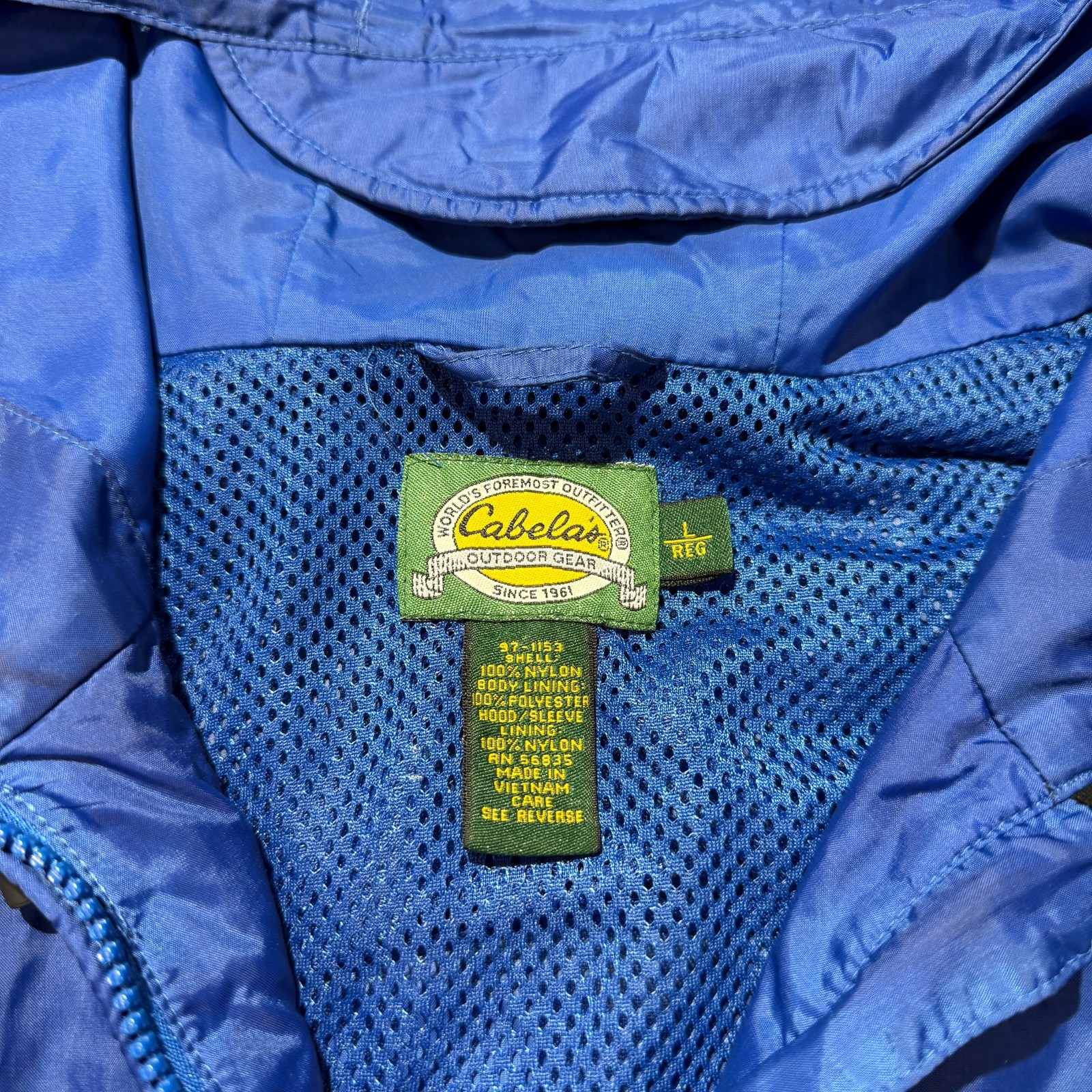 Cabelas Women’s Packable Windbreaker Large Blue V… - image 12