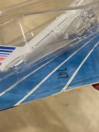 Vtg 1988 diecast metal ERTL Jet Tran Air France 747 Commercial Airliner NIP - Picture 4 of 5