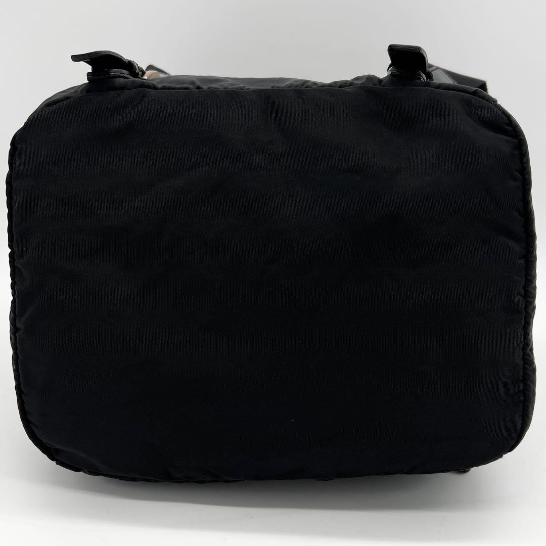 Rare  Prada Drawstring Backpack Triangle Logo Bla… - image 10