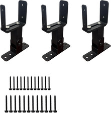 Image of 3Pcs Roof Riser Brackets Kit, Adjustable Pergola Kit for Wood Post, Pergola Roof