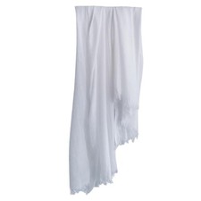 Lightweight Gauze Linen Feeling Shawl Wraps for Women Shawl Wraps - White