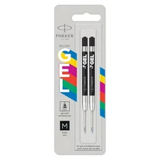 Parker Gel Ink Cartridge Refill Black Smooth Writing For Ballpoint Pens