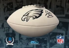 LeSean McCoy Signed Auto NFL Eagles White Panel Football Beckett COA WPE1