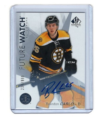 2016/17 SP Authentic Future Watch Brandon Carlo Rookie RC Auto /999