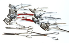 Lotto 8 pezzi Tosatrice manuale Hair Clipper+3 Forbici  Barber-Barbiere-Vintage