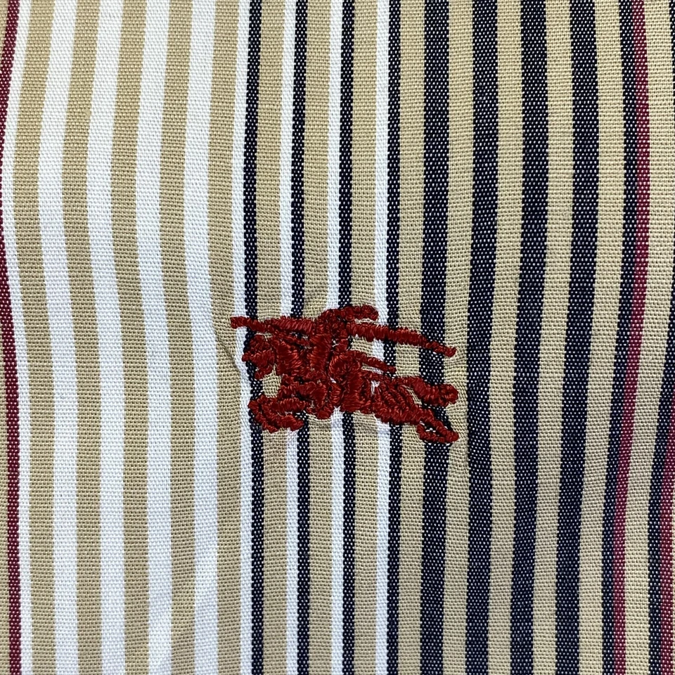 Burberry Shirt Mens Medium 15.5 Striped Button Up London Made in UK Classic - Image 3 of 4