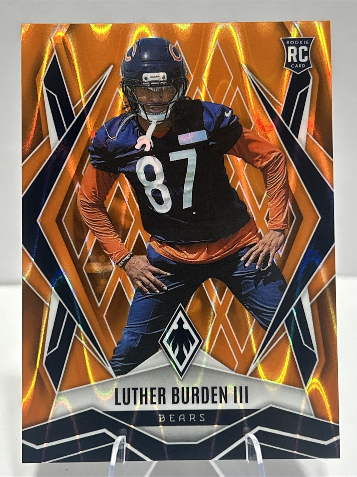 2025 Panini Phoenix - Luther Burden #196 Orange Seismic /20 (RC) Chicago Bears 