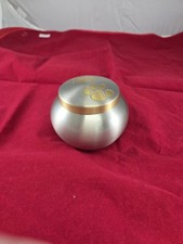 Pet Cremation Machined Brass Highly Crafted Ash Urn Container, New,
