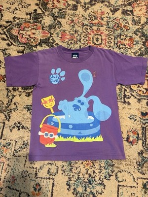 Blue's Clues 1999 swimming pool youth Large Kids T-Shirt Blue Short
