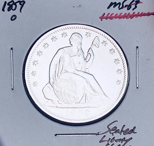 1859-O GEM BU+++  BRILLIANT UNCIRCULATED!  U.S. SEATED LIBERTY HALF DOLLAR. WOW!