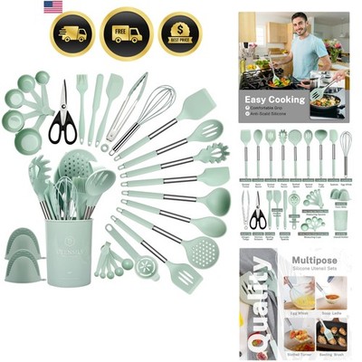 Silicone Kitchen Utensils Set 28 Pcs Nonstick Heat Resistant Cooking Tools