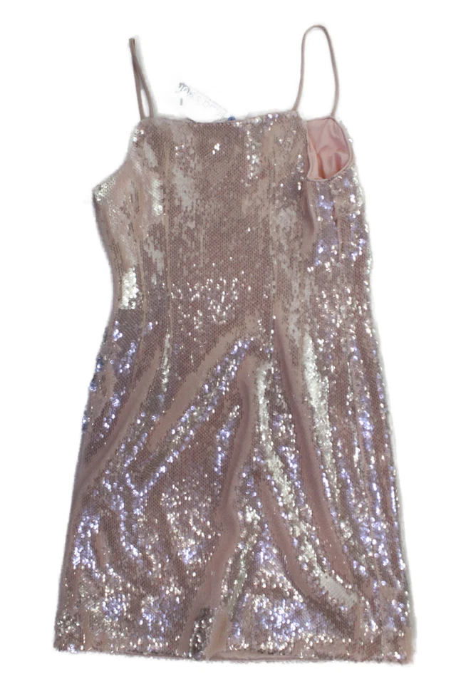 Mini Vestido Rosa Lentejuelas Niñas Nina Bauer Talla 10 Foto 2 de 4