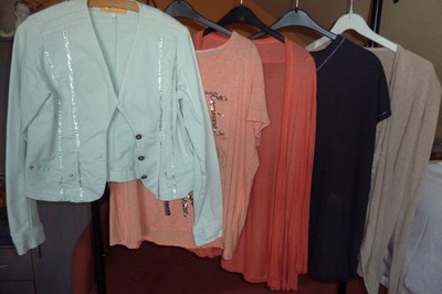 Klamotten Paket, 5x Marken-,Farbmix,Jacken und Shirts, Größe 40/42