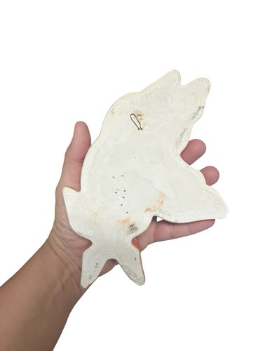 VTG PAIR 1970 MCM Orange Koi FISH Miller Studios Chalk Ware Wall Art Plaque READ - Picture 7 of 16