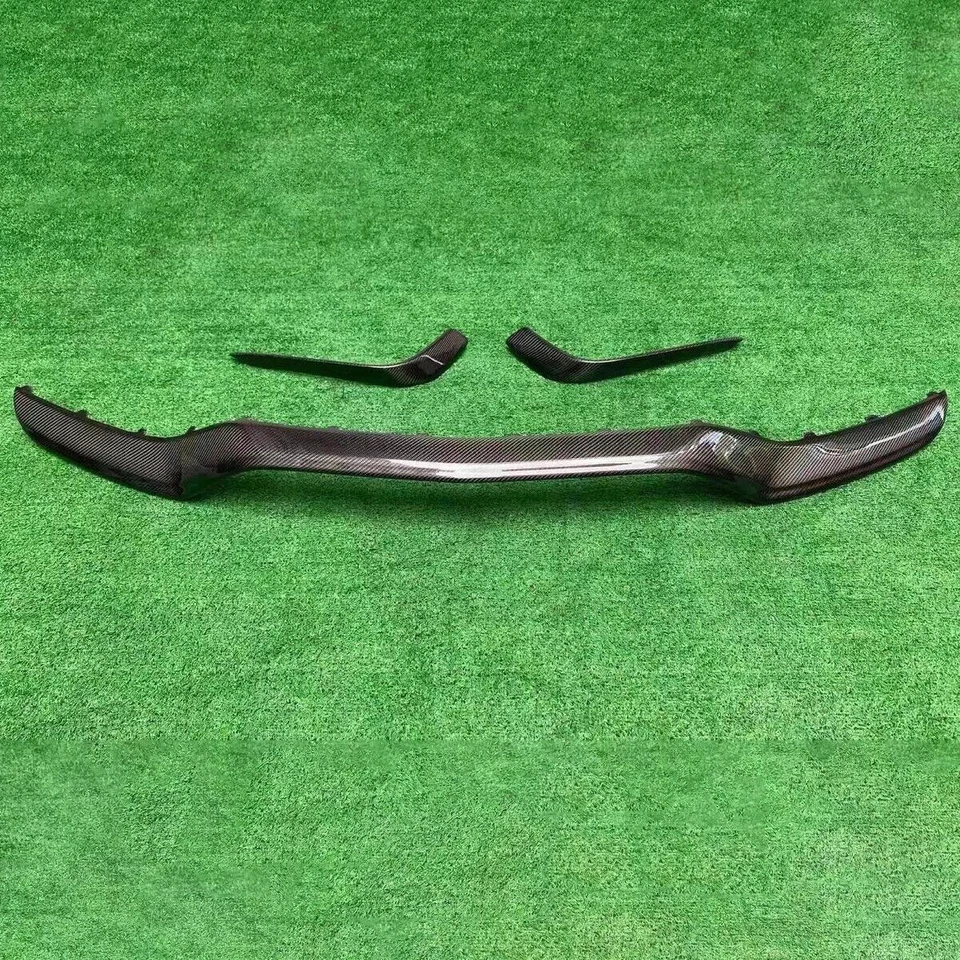 Divisor de lábios parachoque dianteiro 100% fibra de carbono real para Mercedes-Benz C63 AMG W205 - Imagem 4 de 4