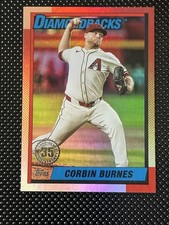 2025 Topps Update Series - 1990 Topps Baseball Corbin Burnes #U90-45 Pink Foil