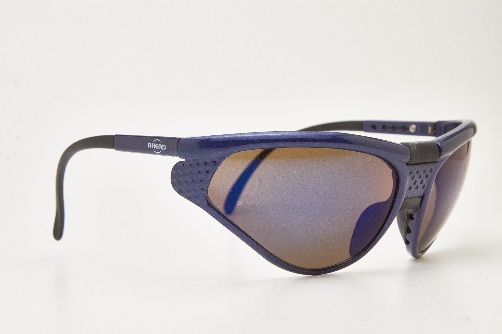 Gorpcore Sunglasses AHEAD Blue Mirrored Wraparound Rave Y2K Oversized image 9