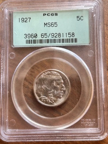 1927 Buffalo Nickel PCGS MS65 GEM BU – Blazing Luster – No Reserve!