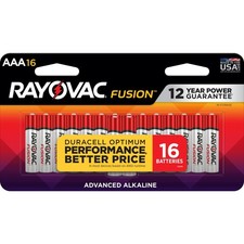Rayovac Fusion AAA Batteries, Premium Alkaline Triple A 16 Count, Multicolor