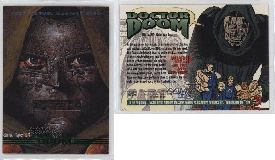 1993 SkyBox Marvel Masterpieces Doctor Doom #21 2u3 | eBay