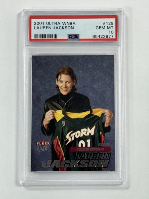 Lauren Jackson 2001 Fleer Ultra WNBA #129 Rookie PSA 10 RC Storm HOF - POP 15