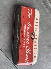 FOSSIL BRAND CO. vintage Blechdose 14x6x2 cm Series 0063 D 5/9&