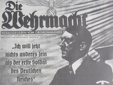 VINTAGE NEWSPAPER HEADLINE~ WORLD WAR 2 ADOLF HITLER SPEECH IN BERLIN WWIII 1939