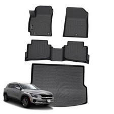 -Car Floor Mats Cargo Liner for 2020-2023 Kia 13 For Seltos 2021-2023 set