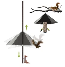 19-Inch Squirrel Baffle: Durable Galvanized Steel for Bird Feeders & Gardens