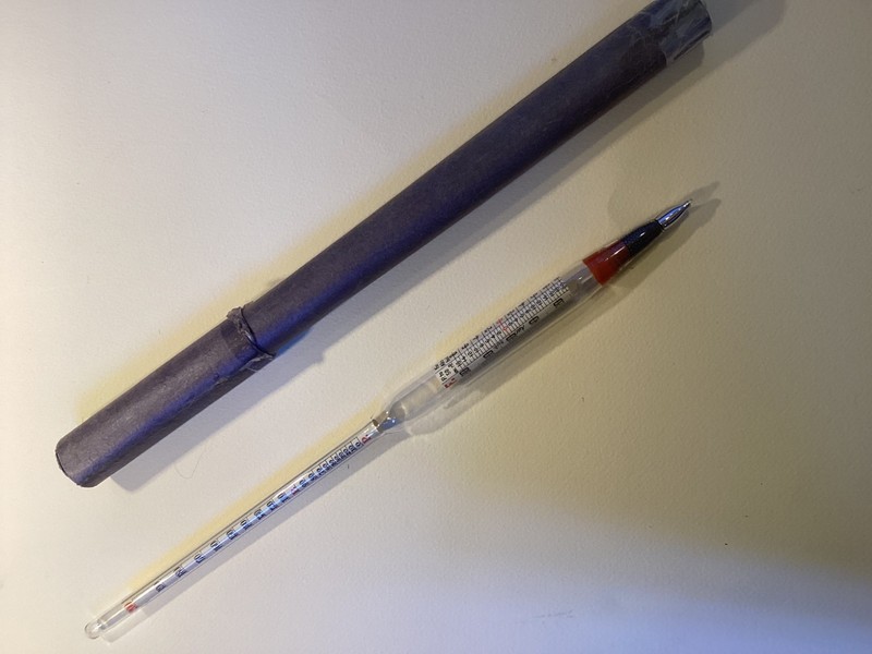 Vintage Alcohol Hydrometer Meter Distilling Tester Scale w/Case Germany