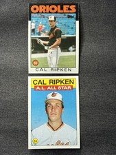 1986 Topps Baseball Cards (2) #340 & 715 CAL RIPKEN - Baltimore Orioles