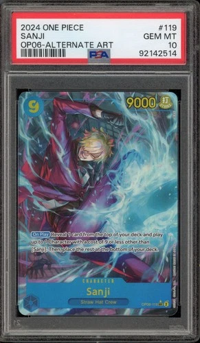 One Piece CCG Sanji Alternate Art OP06-119 PSA 10 Gem Mint