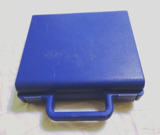 Vintage Hard Plastic Cassette Case Carrying Carry Bright Blue Holds 20 Tapes