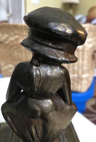 Antique Vintage Brass Frankfurt Bookend, Door Stop, Display Dutch Boy 5.75” - Picture 7 of 12