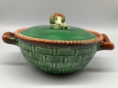 TELLURITE MADE IN BELGIUM 1930'S COVERED POTTERY CASSEROLE TELLURITE MADE IN BELGIUM 1930'S COVERED POTTERY CASSEROLE