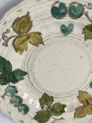 Metlox Vineyard Bread Plate Poppytrail Vernon Grapes & Leaves USA Cali Pottery - Picture 4 of 5