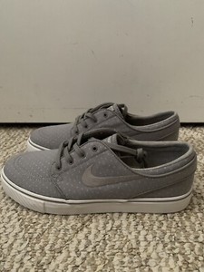 Nike Air SB Stefan Janoski New, Grey Canvas Polka Dot 705190-011 Mens Size  8.5 | eBay