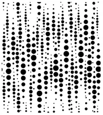 Really Great Stencils, Distressed Gradient Dots Stencil, 5.7x6.7" Background Fun