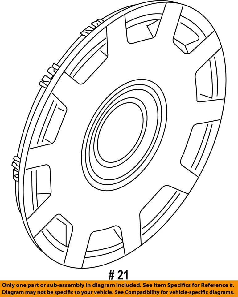 Б/у крышка колеса подходит: 2001 Volkswagen Beetle 16`` хром класса A - Изображение 4 из 4